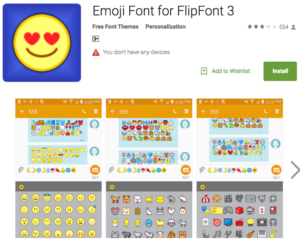 emoji font 3 for flip font