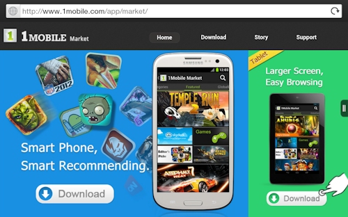 download 1mobile market for android and iOS